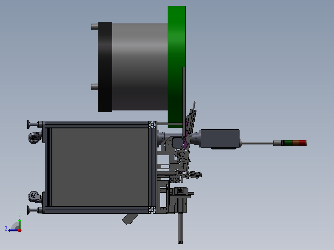 全自动穿线机右视图