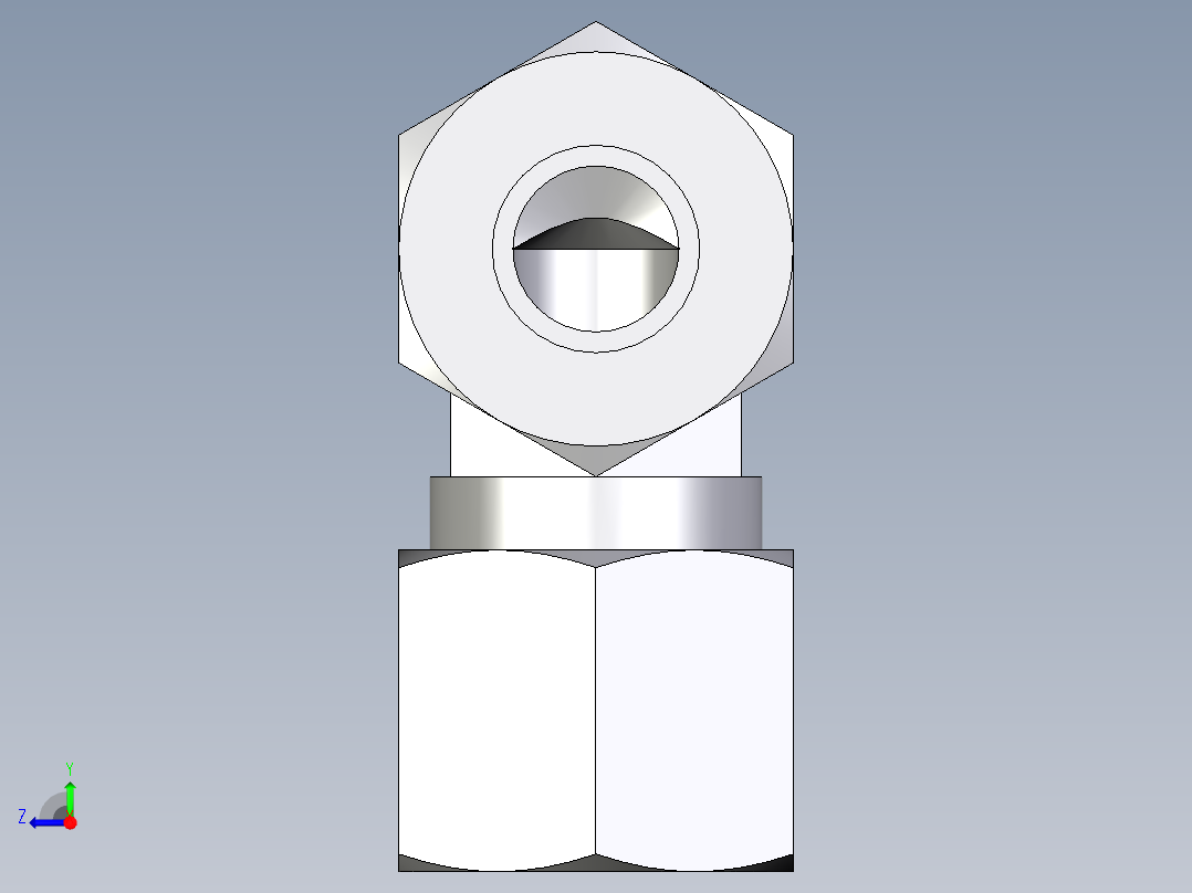 卡套式工业通用硬管接头EO_Union_elbow_W10ZL71右视图