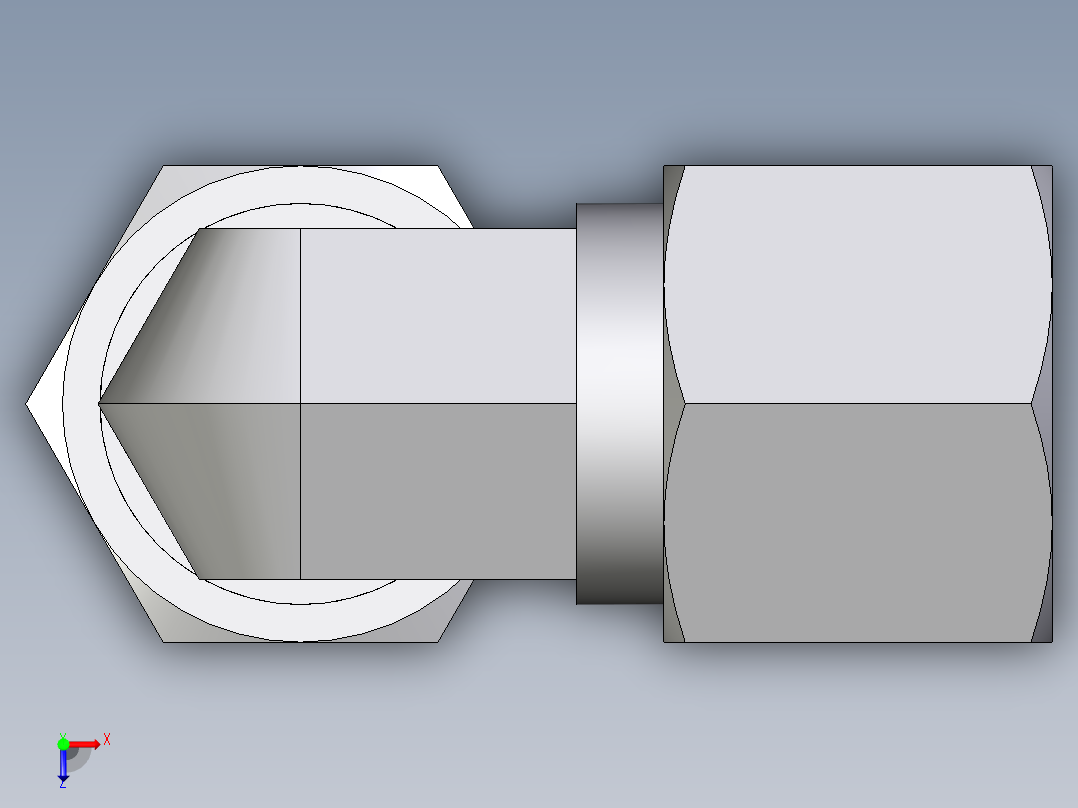 卡套式工业通用硬管接头EO_Union_elbow_W10ZL71俯视图