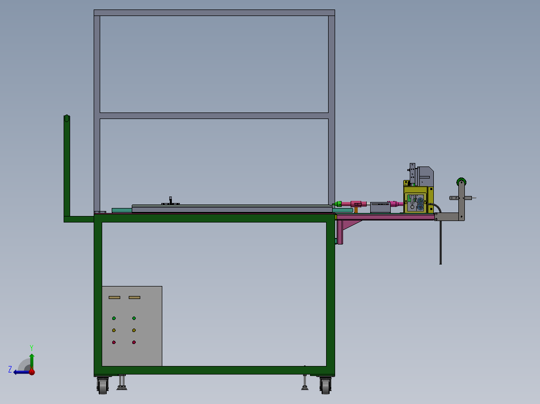 2VG FRO 海绵条冲入设备（sw18可编辑+工程图）右视图