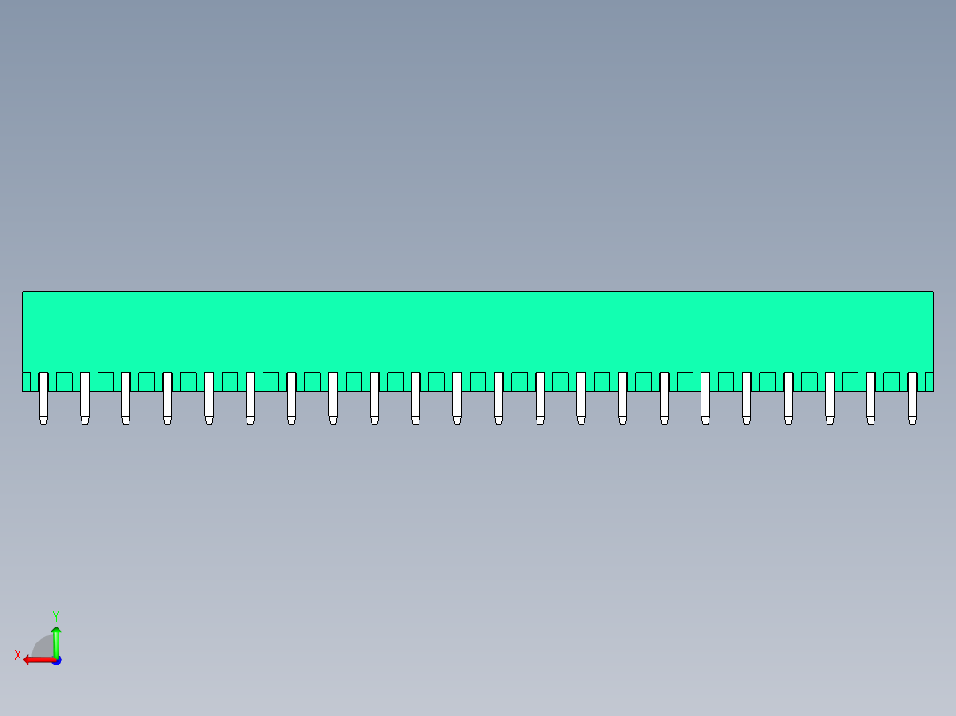 DEGSON 2EDG 系列 5.0mm 可插拔接线端子组-2EDGV-5.0-22P-14-00AH后视图