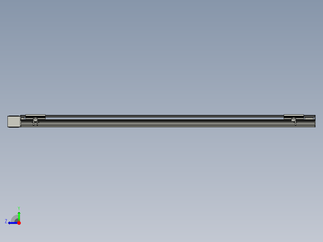 直线模组LHB17-L40-S1950-R(B)设计图纸右视图