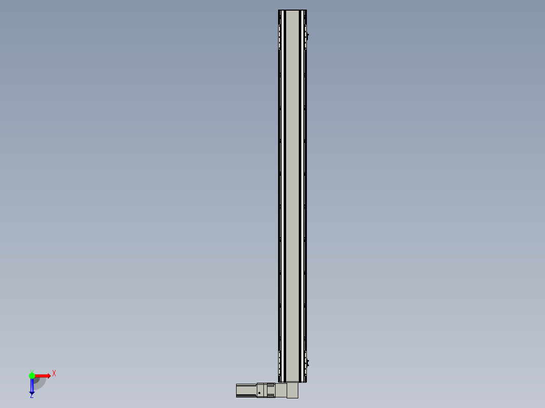 直线模组LHB17-L40-S1950-R(B)设计图纸俯视图