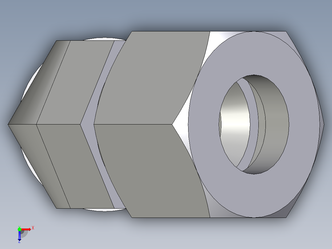 卡套式工业通用硬管接头EO_Adjustable_locknut_45_deg_elbow_VEE16ZSMORCF俯视图