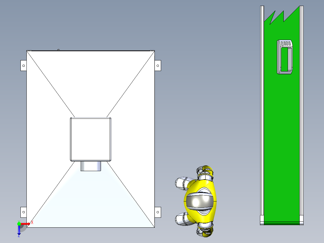 olishing robot抛光机器人系统3D图纸 STEP格式俯视图