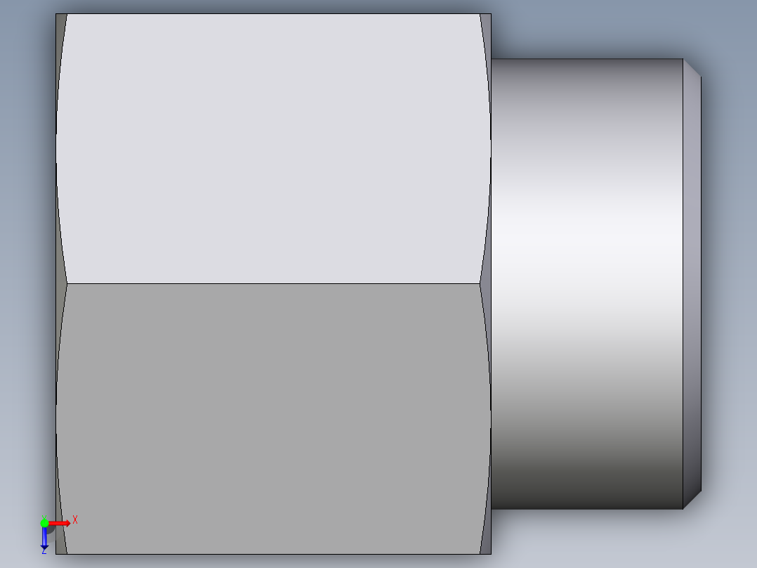 卡套式工业通用硬管接头EO_Swivel_connector_GAI22LR71X俯视图