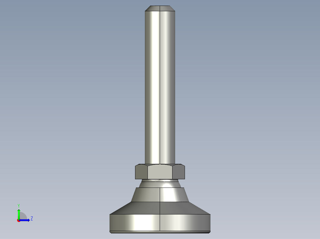 水平調整腳座(SUS製)(絕緣型)LM-BP-3D多系列多零件图纸模型左视图