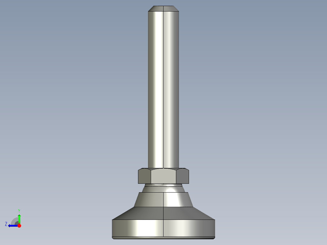 水平調整腳座(SUS製)(絕緣型)LM-BP-3D多系列多零件图纸模型右视图