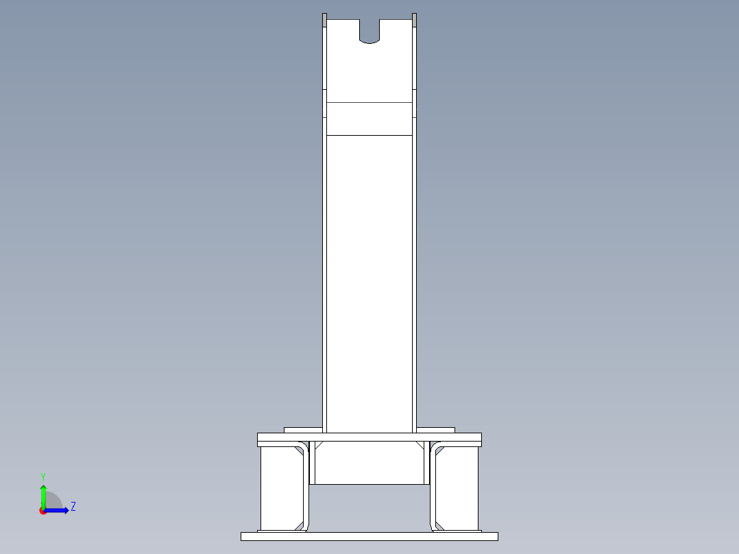托辊架034左视图