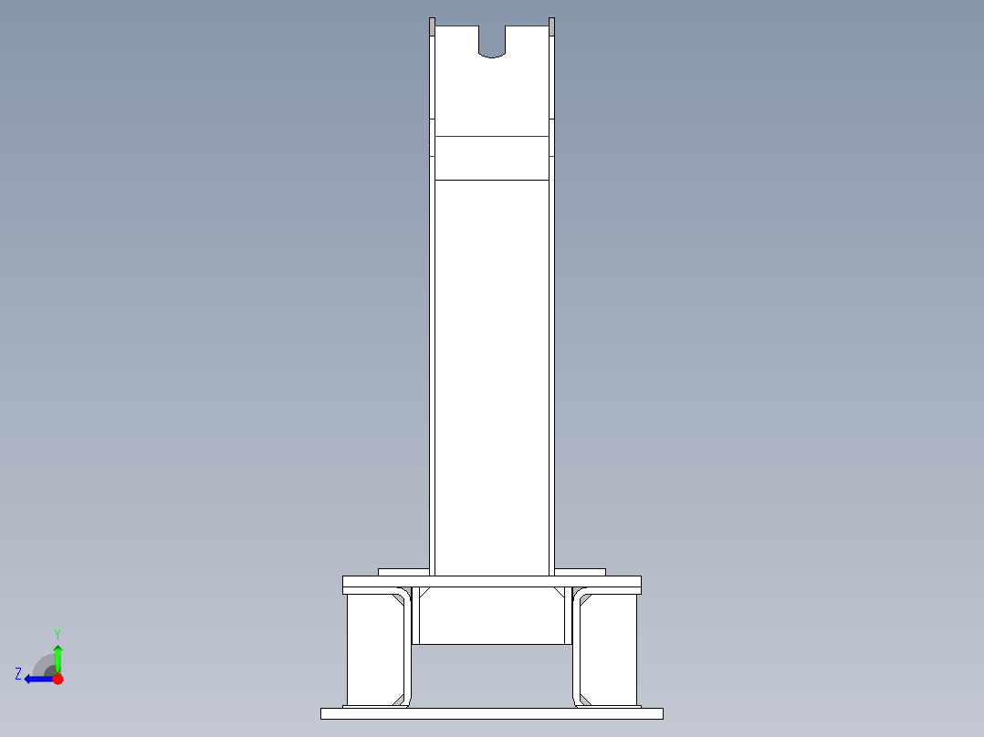 托辊架034右视图