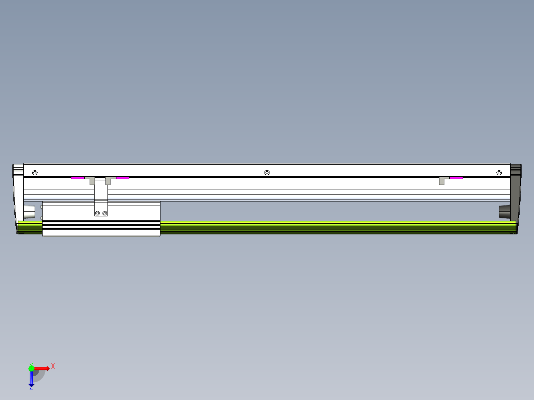 威洛博VL系列直线电机模组-VL22H2-S450俯视图