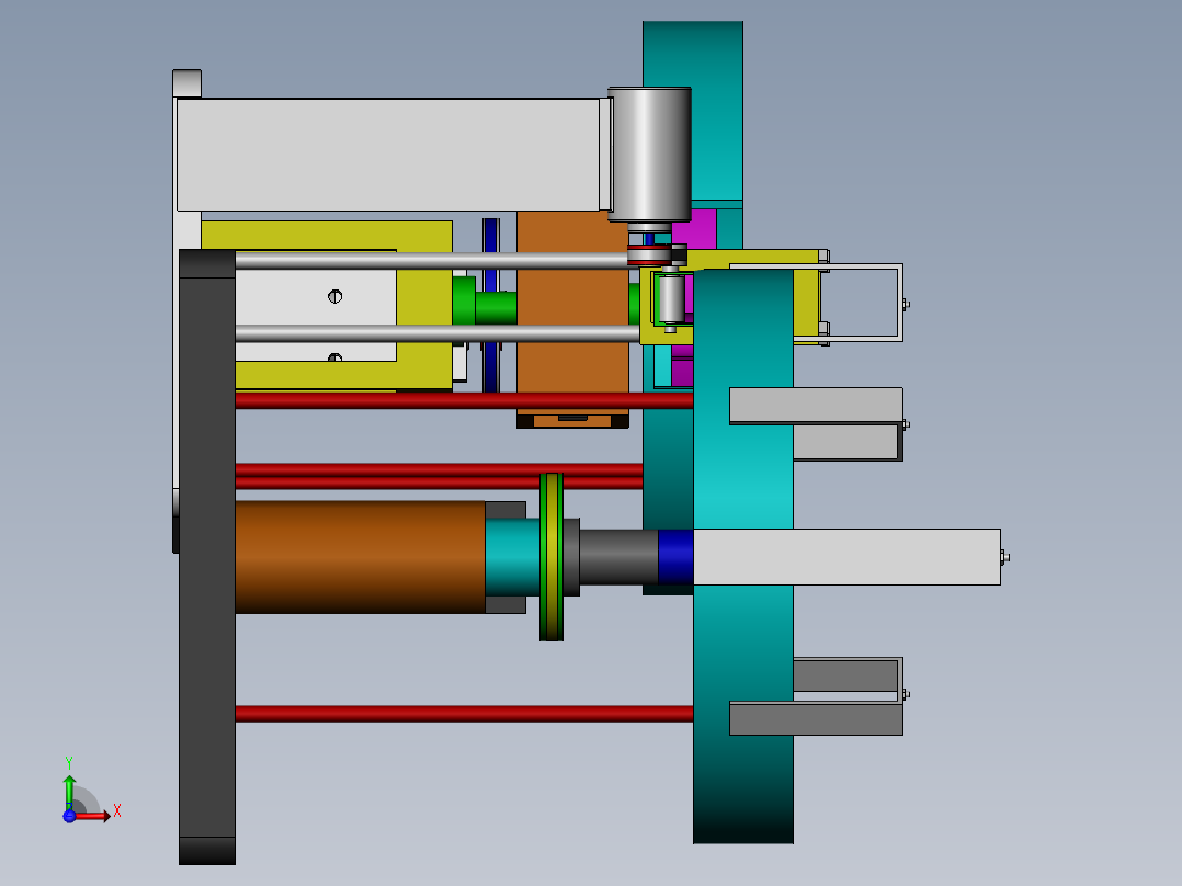 XL-灌装机供瓶机构的设计三维SW设计资料前视图