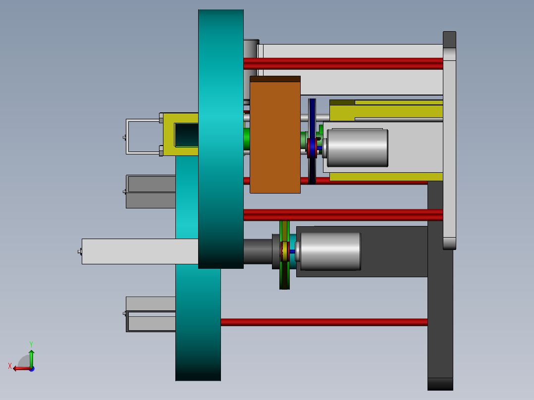 XL-灌装机供瓶机构的设计三维SW设计资料后视图