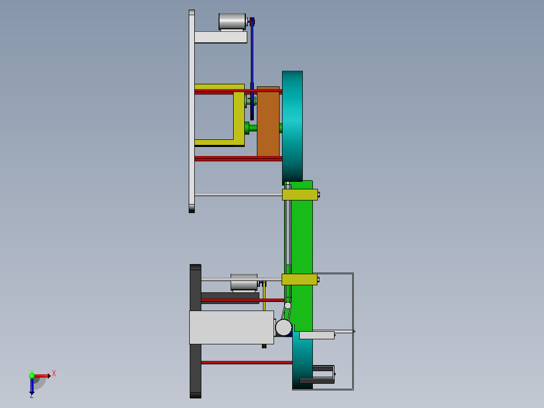 XL-灌装机供瓶机构的设计三维SW设计资料俯视图