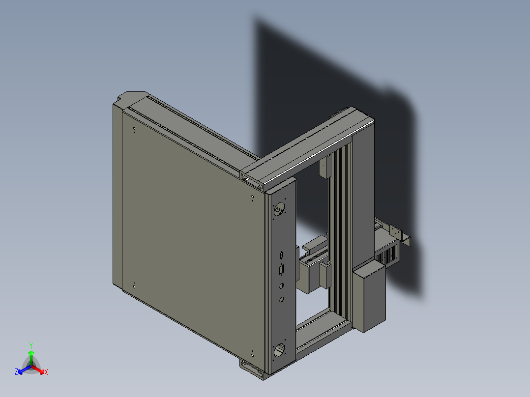 丝杆驱动桌面式平台A441-57步进正等轴测图