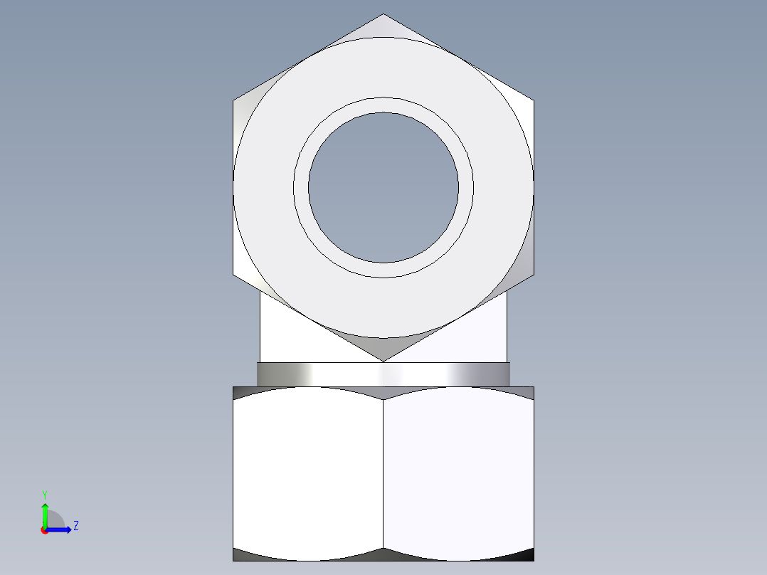 卡套式工业通用硬管接头EO_Union_tee_T30ZSCF左视图