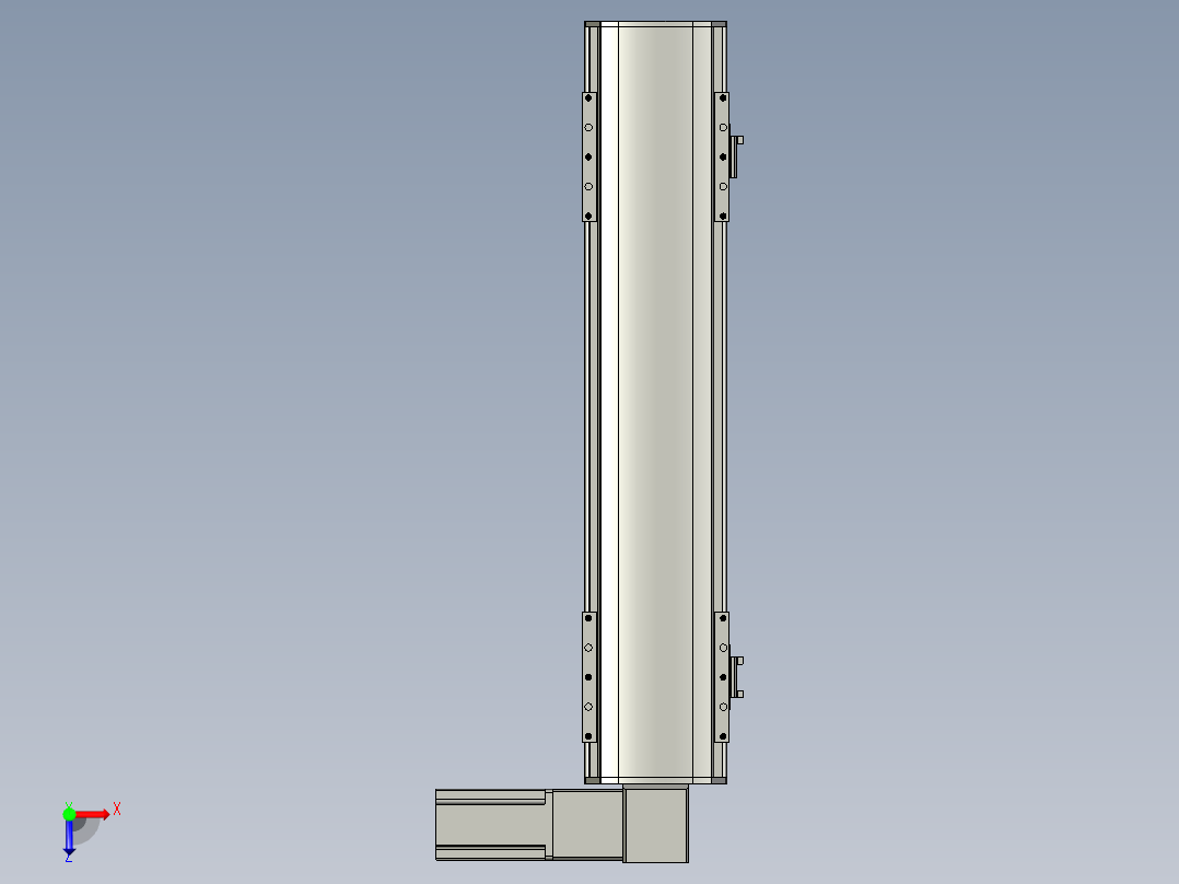 直线模组WG-LHB12-S400-R(B)设计图纸俯视图