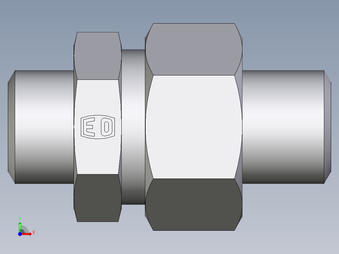 卡套式工业通用硬管接头EO_Weld_fitting_for_tubes_ASK638X6S前视图