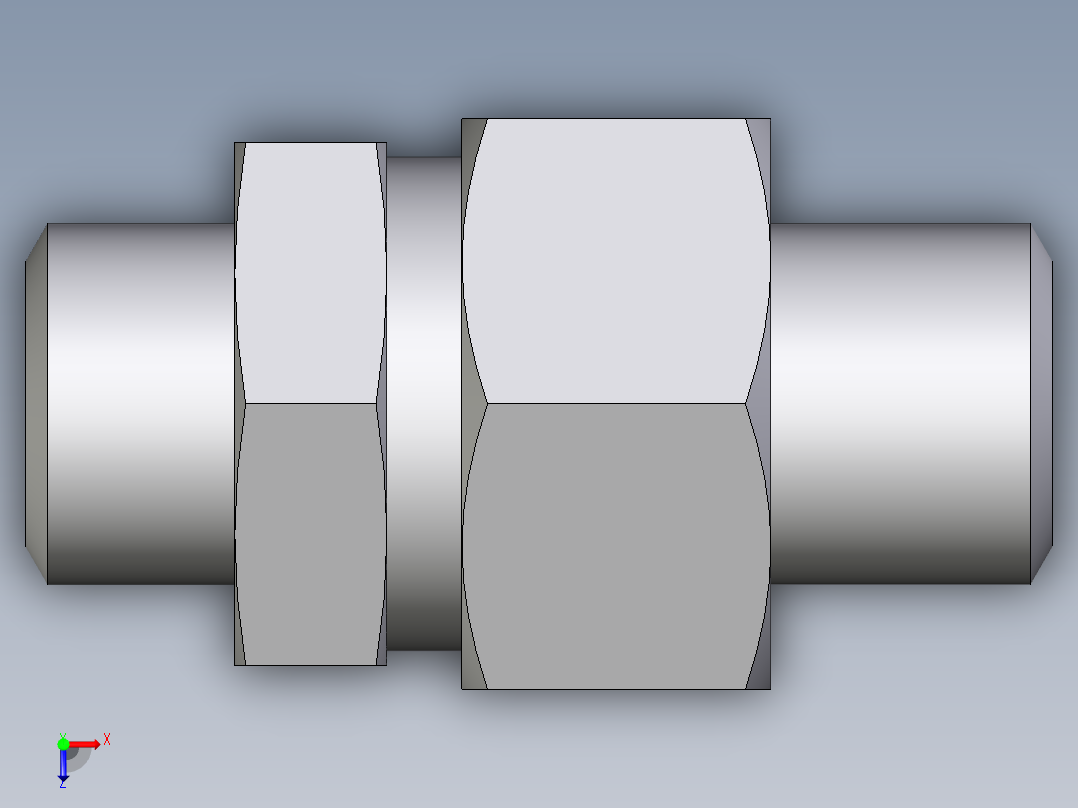 卡套式工业通用硬管接头EO_Weld_fitting_for_tubes_ASK638X6S俯视图