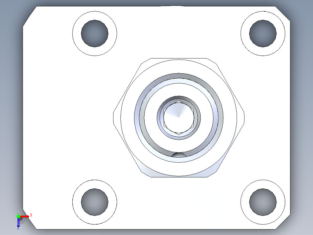 KOSMEKLHA0400-SR-Q25多系列多零件图纸模型俯视图