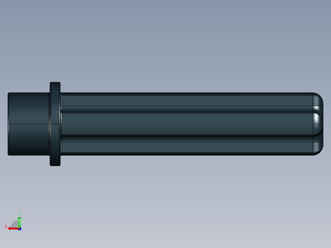 乐高机械组车桥-6587 Black Technic Axle 3 with Stud.STEP后视图