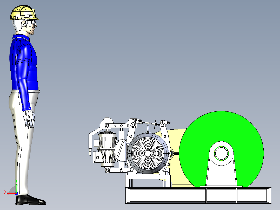 4吨电动绞车igs后视图