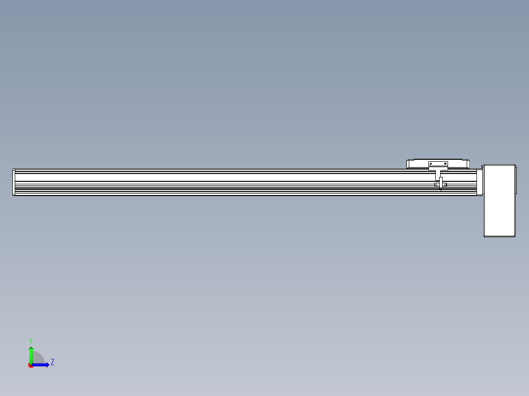同步带全封闭直线模组TPA-HCB-105D-90-L750-LP-C-P20-N3左视图
