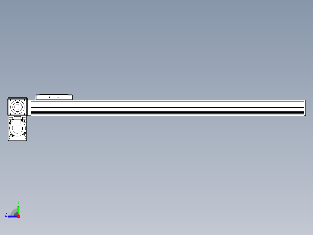 同步带全封闭直线模组TPA-HCB-105D-90-L750-LP-C-P20-N3右视图