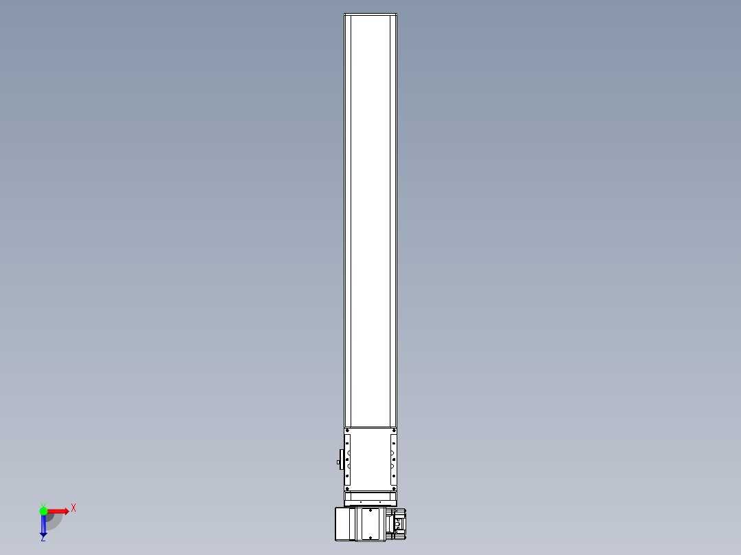 同步带全封闭直线模组TPA-HCB-105D-90-L750-LP-C-P20-N3俯视图