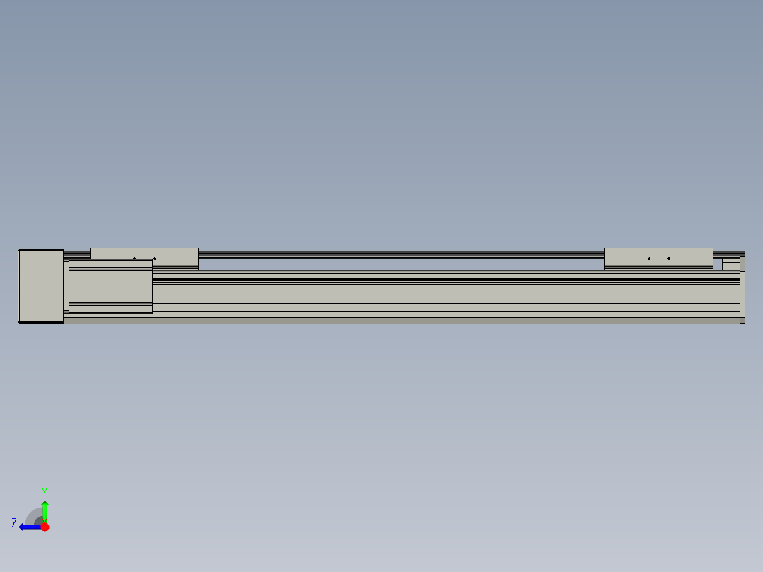 直线模组WG-LHA12-S550-L设计图纸右视图