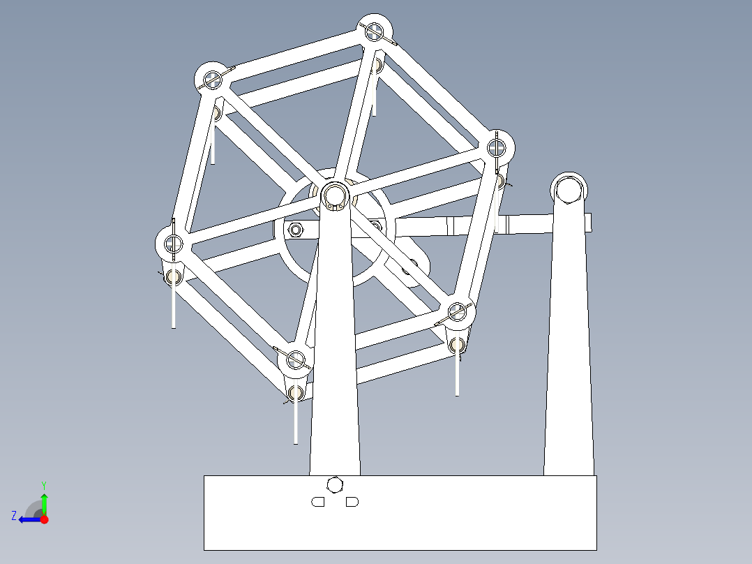 联合收获机拨禾轮右视图