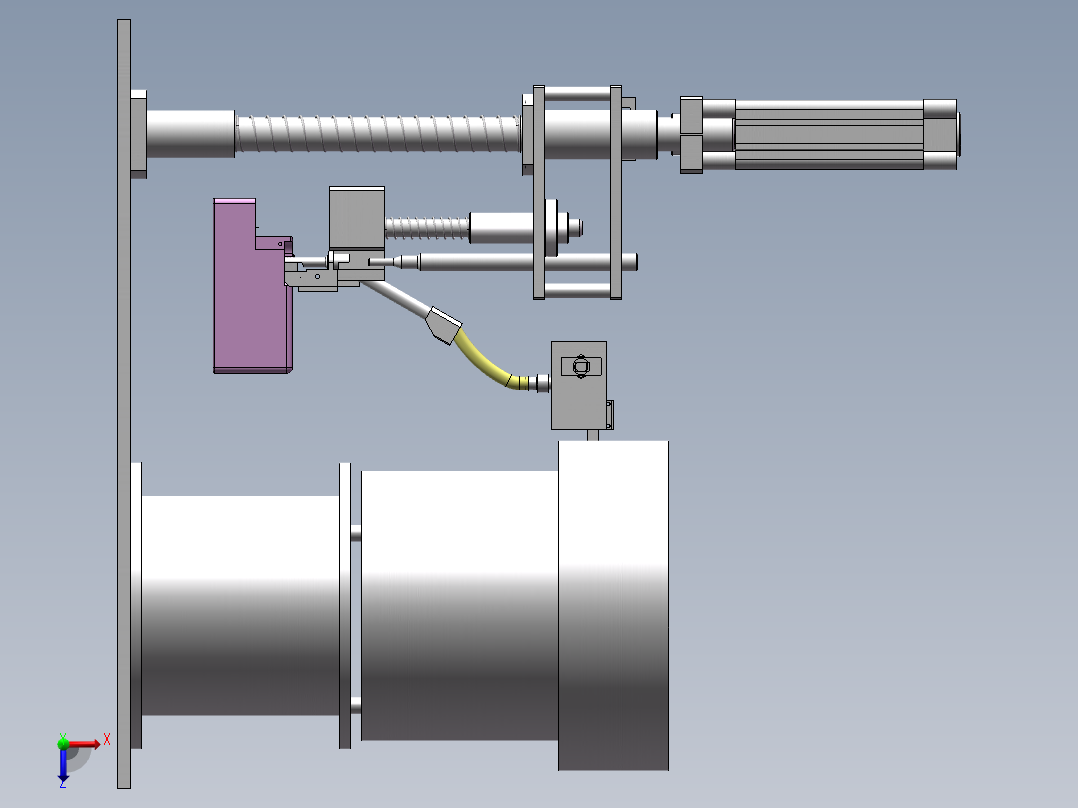 振动料盘自动上料-送拧钉机构俯视图