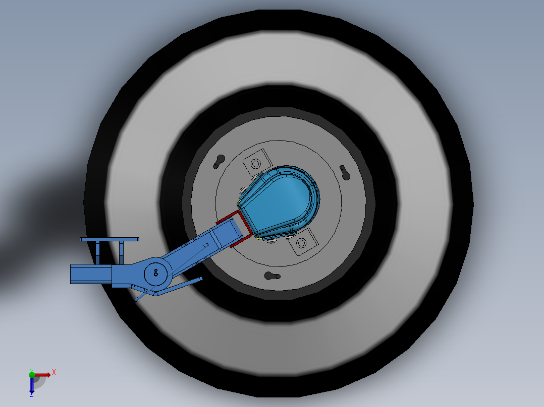 扫刷总成SW三维图==1001053==55俯视图