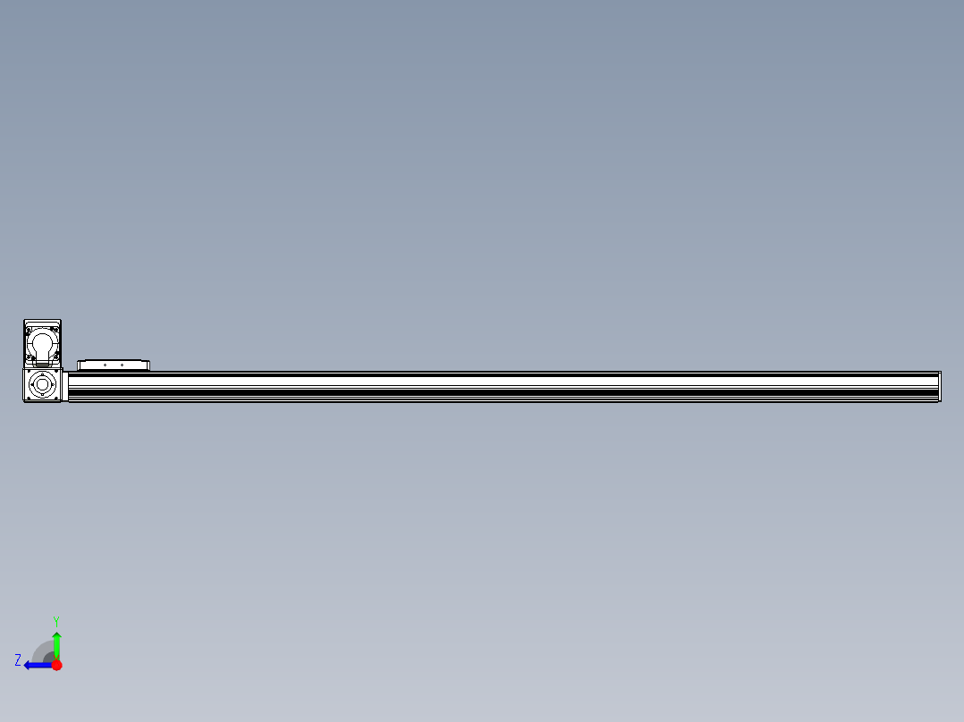 同步带全封闭直线模组TPA-HCB-105D-90-L1350-LU-Y-P20-N3右视图