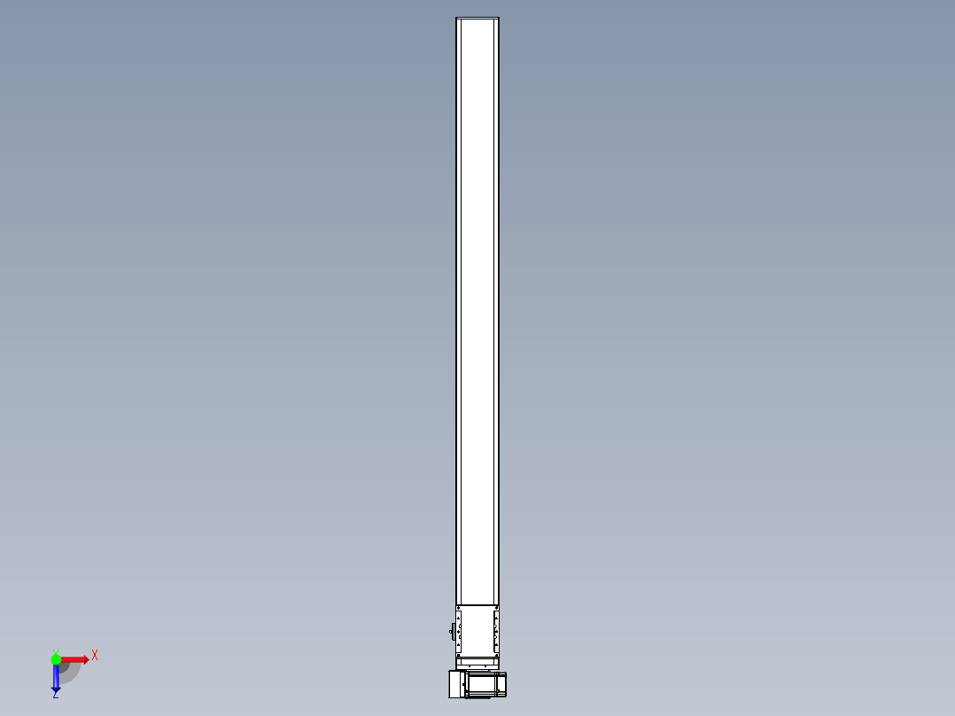 同步带全封闭直线模组TPA-HCB-105D-90-L1350-LU-Y-P20-N3俯视图
