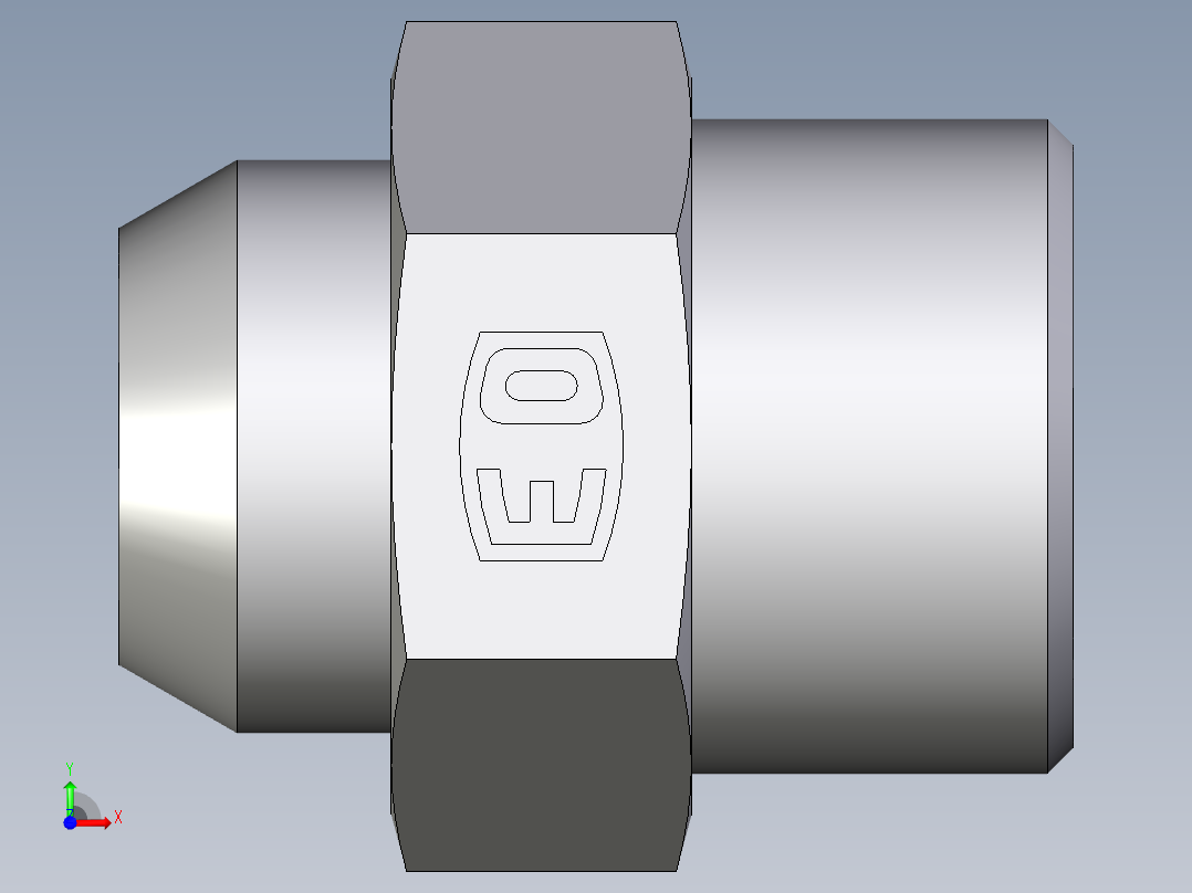 卡套式工业通用硬管接头EO_Weld_connector_AS16S71X前视图