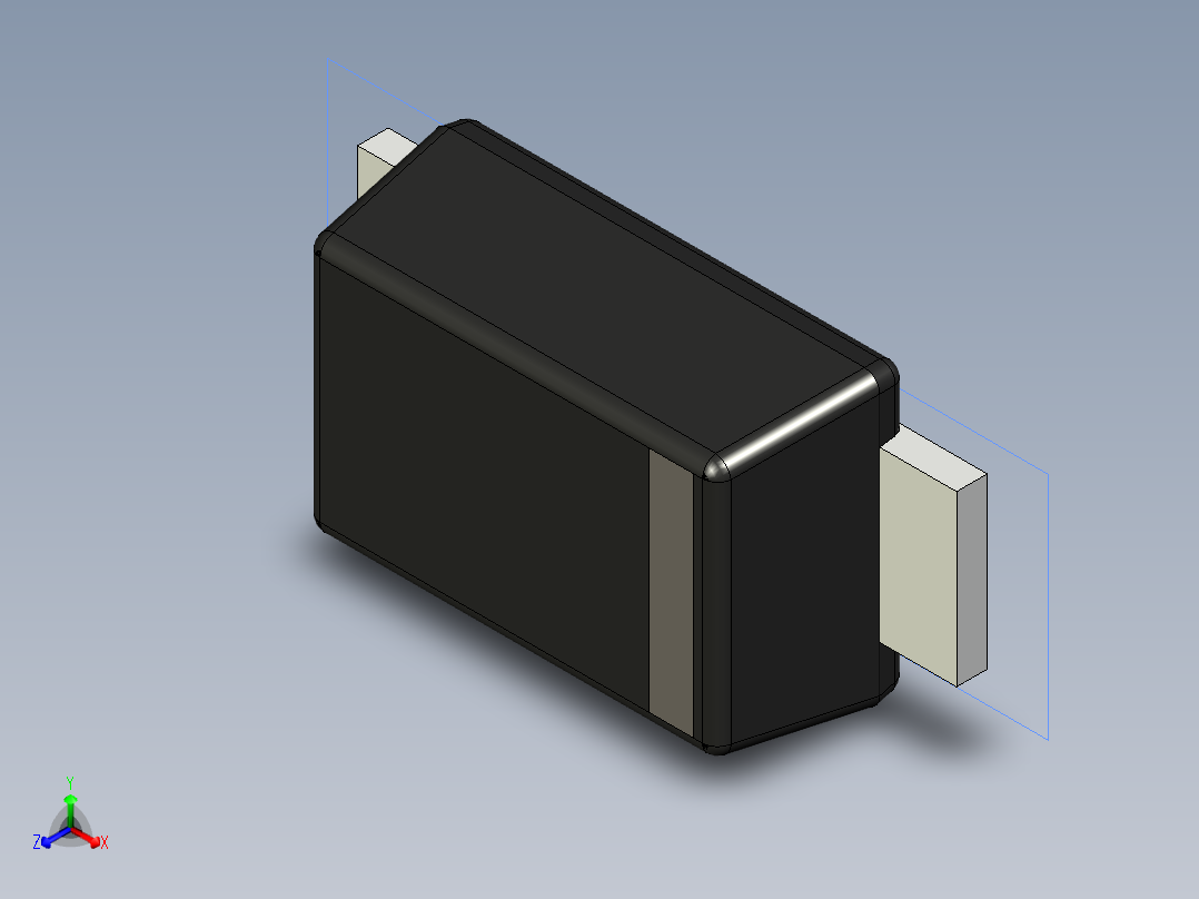 分立半导体元件封装-DO-219AB正等轴测图