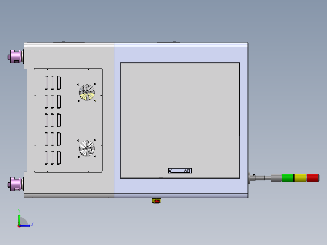 铜螺母热熔机（sw16可编辑+工程图+bom）左视图