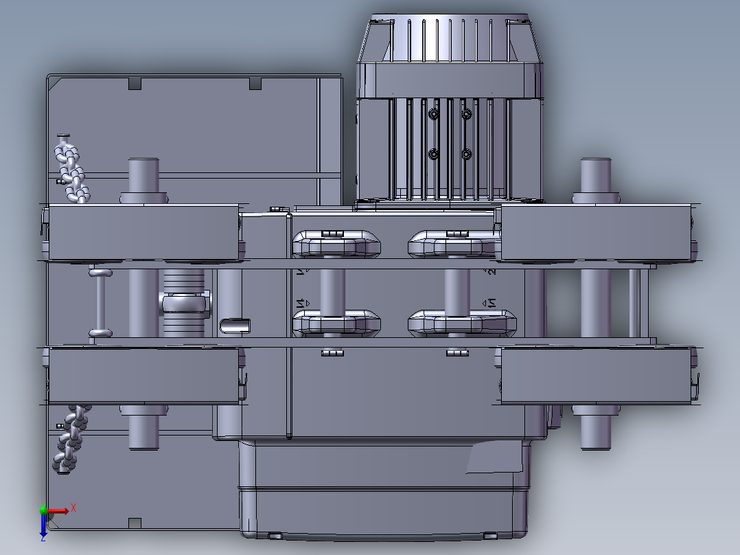 行车吊箱设备俯视图