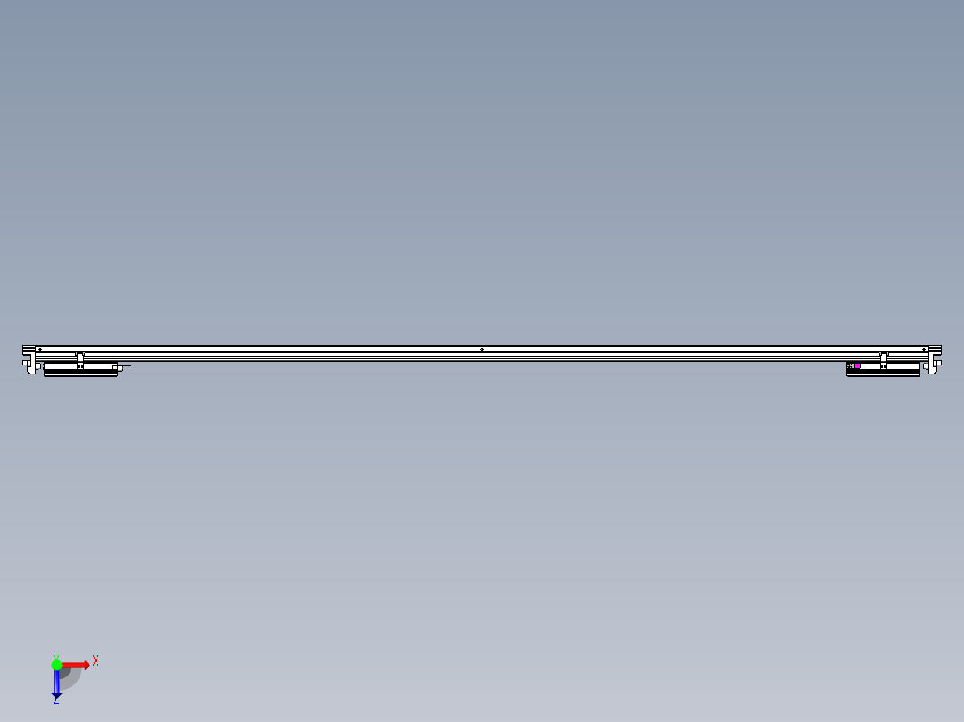 威洛博VL系列直线电机模组-2VL17E3-S2050俯视图
