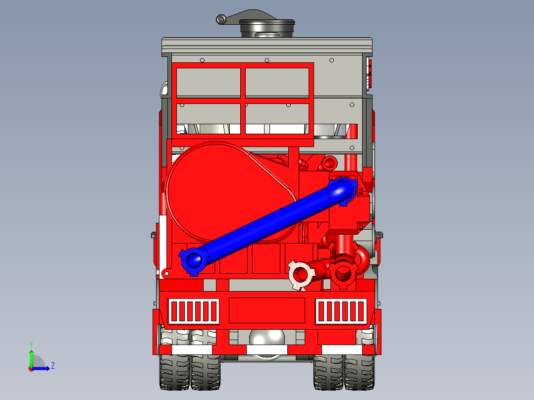 可以打印的2500型压裂车左视图