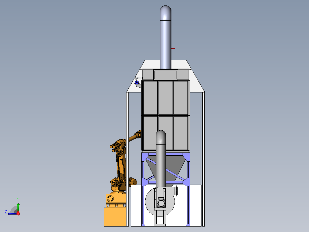 布袋除尘器右视图