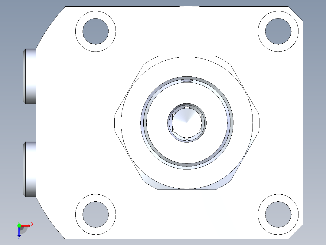 KOSMEKLHA0750-CL-Q30多系列多零件图纸模型俯视图