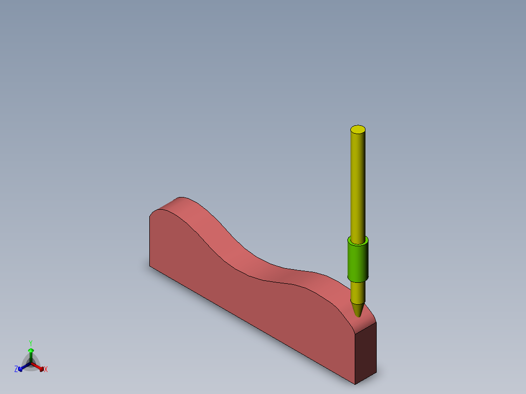 平面移动凸轮机构正等轴测图