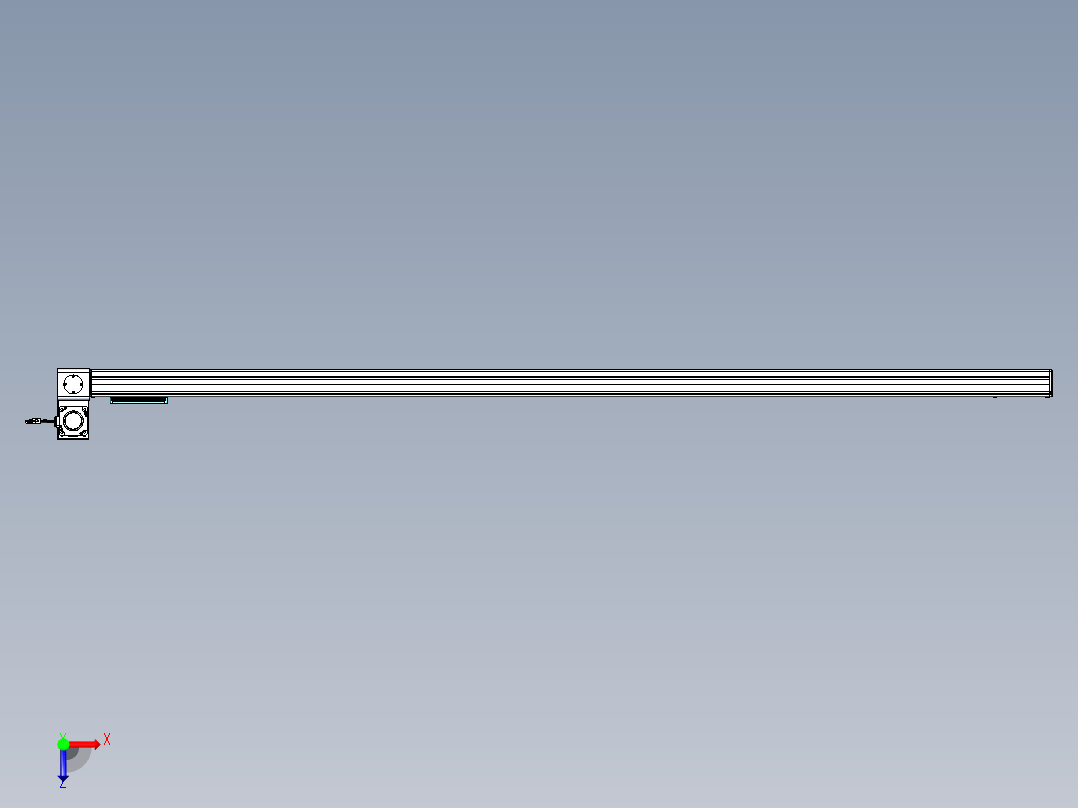 威洛博VBC同步带传动一无尘环境VBC14-L45-S2400-BLU-ZP75-C3俯视图
