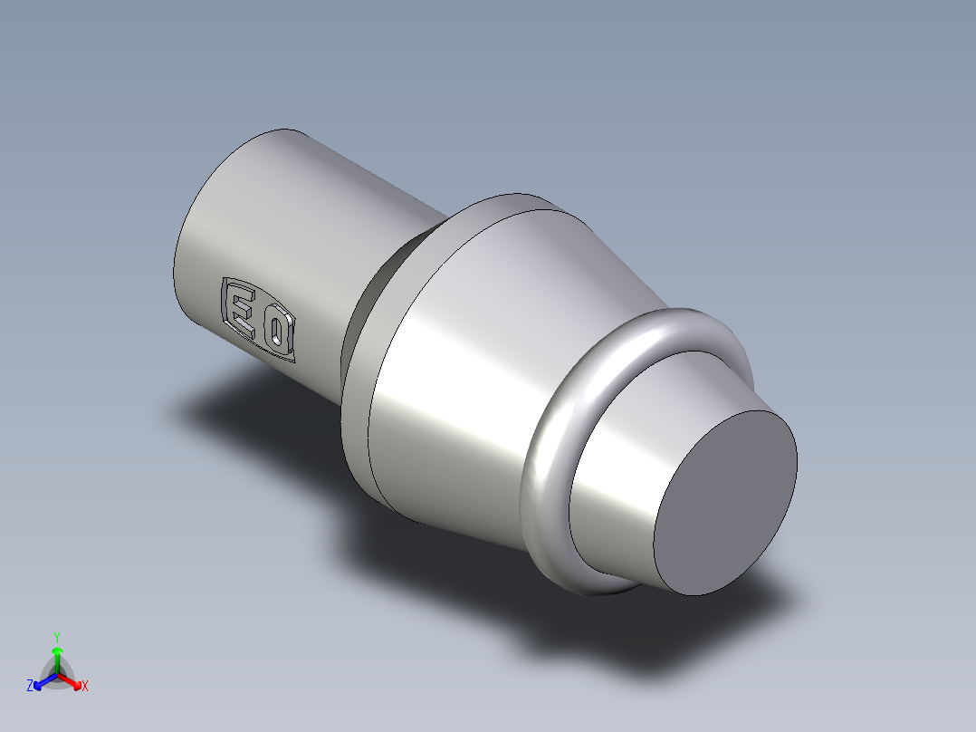 卡套式工业通用硬管接头EO_Blanking_plug_for_cones_VKA06CF正等轴测图