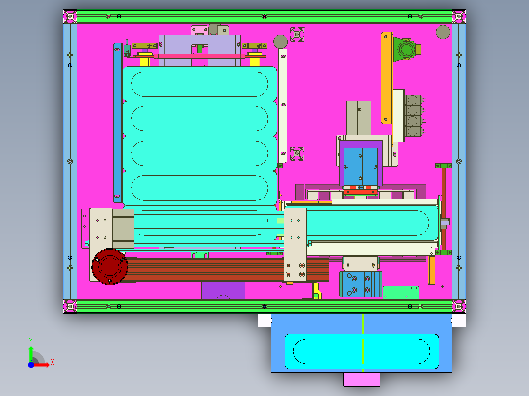 包装盒分离设备sw18前视图