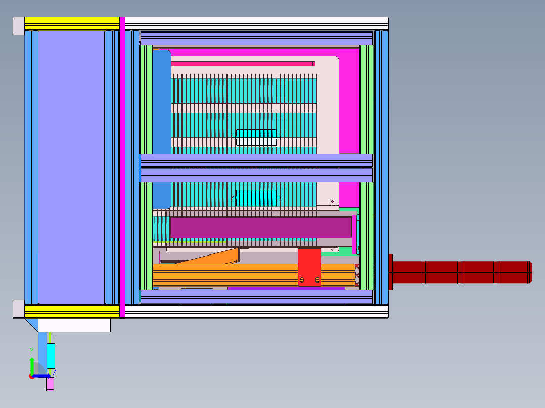 包装盒分离设备sw18左视图