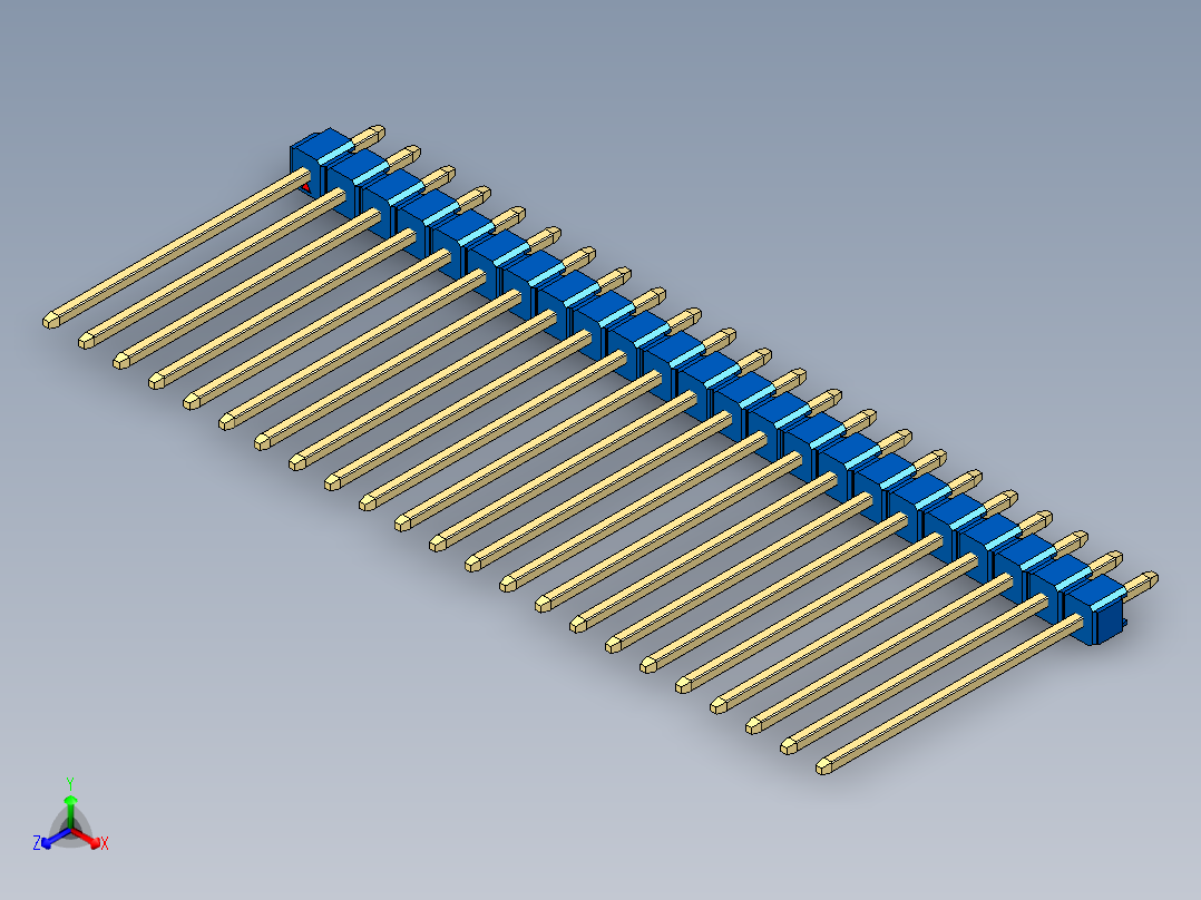 彩色公头100mil（2.54mm）系列-DS1021_blue_1x23p_100mil_Type19_rev1.0