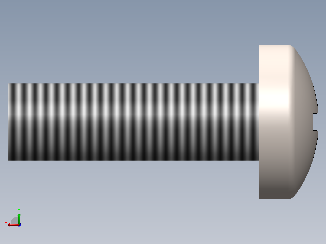 螺丝 M4 十字盘头-M4x13 Screw head.SLDPRT后视图
